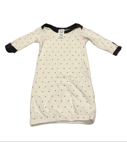 Nusnus Cross Print Sleep Gown 3-6M