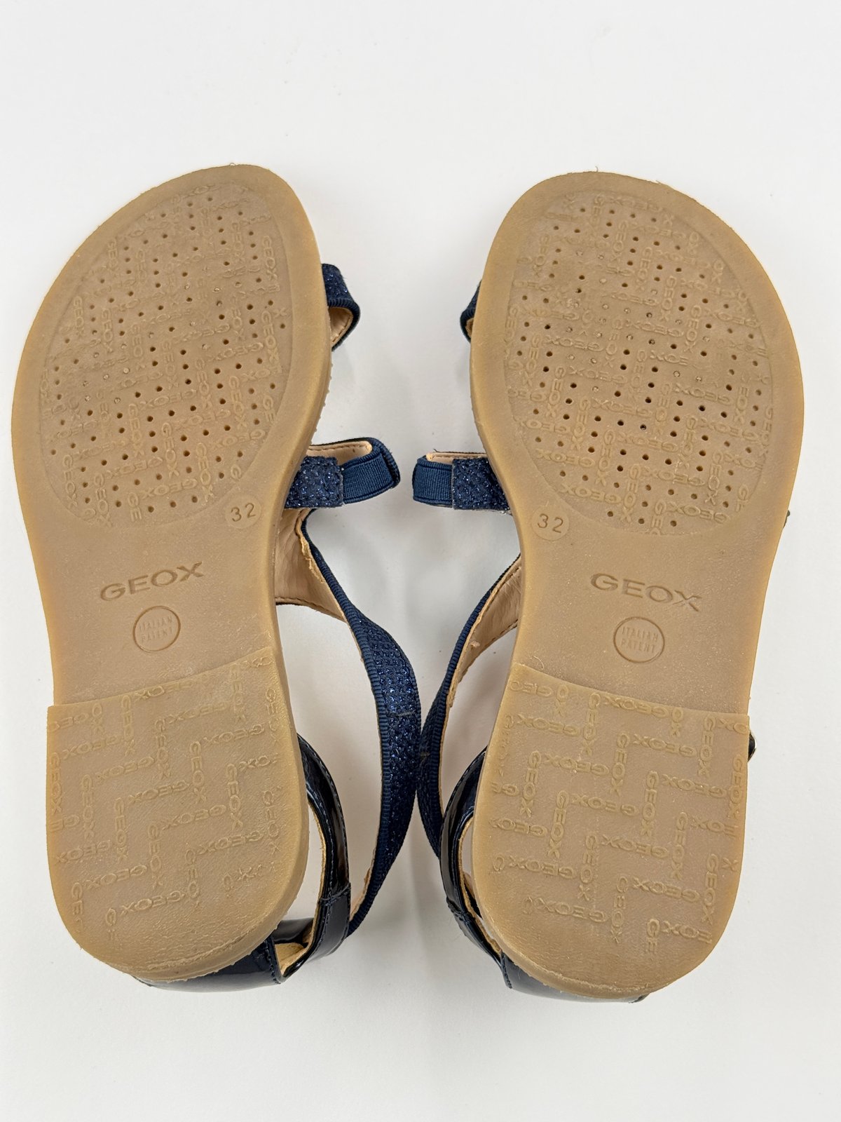 Geox Respira Navy Glitter Sandals EU 32