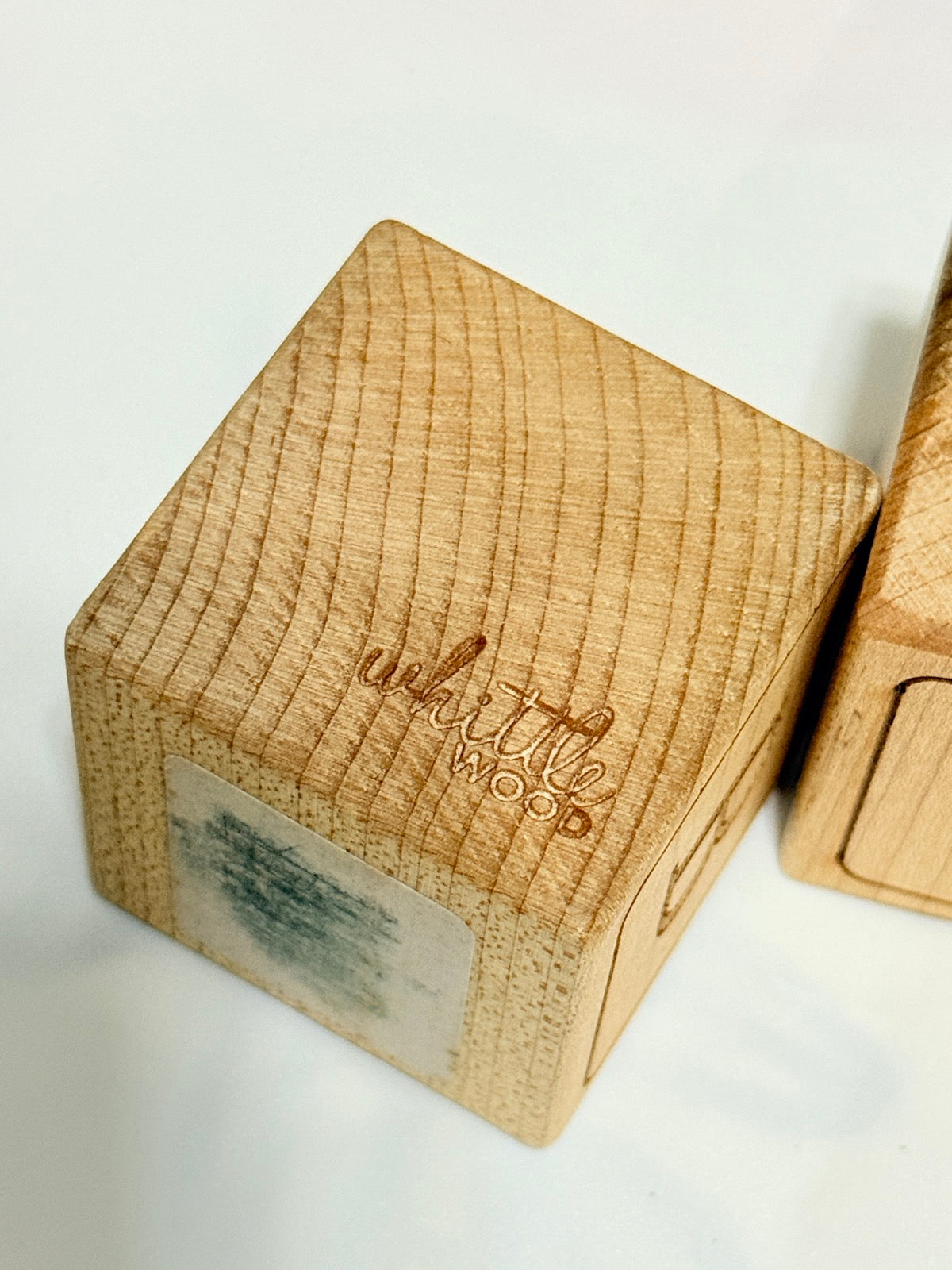 Whittle Wood BABY Engraved Wooden Blocks Set