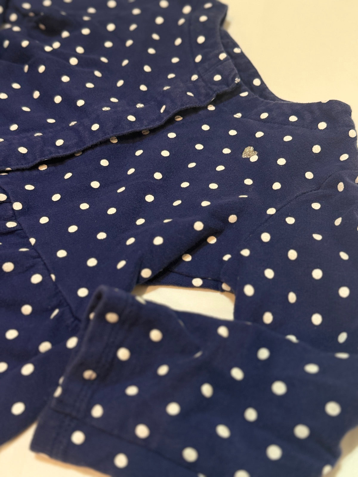 Carter's Navy Polka Dot Peplum Top 4T