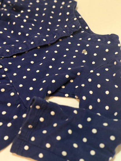 Carter's Navy Polka Dot Peplum Top 4T