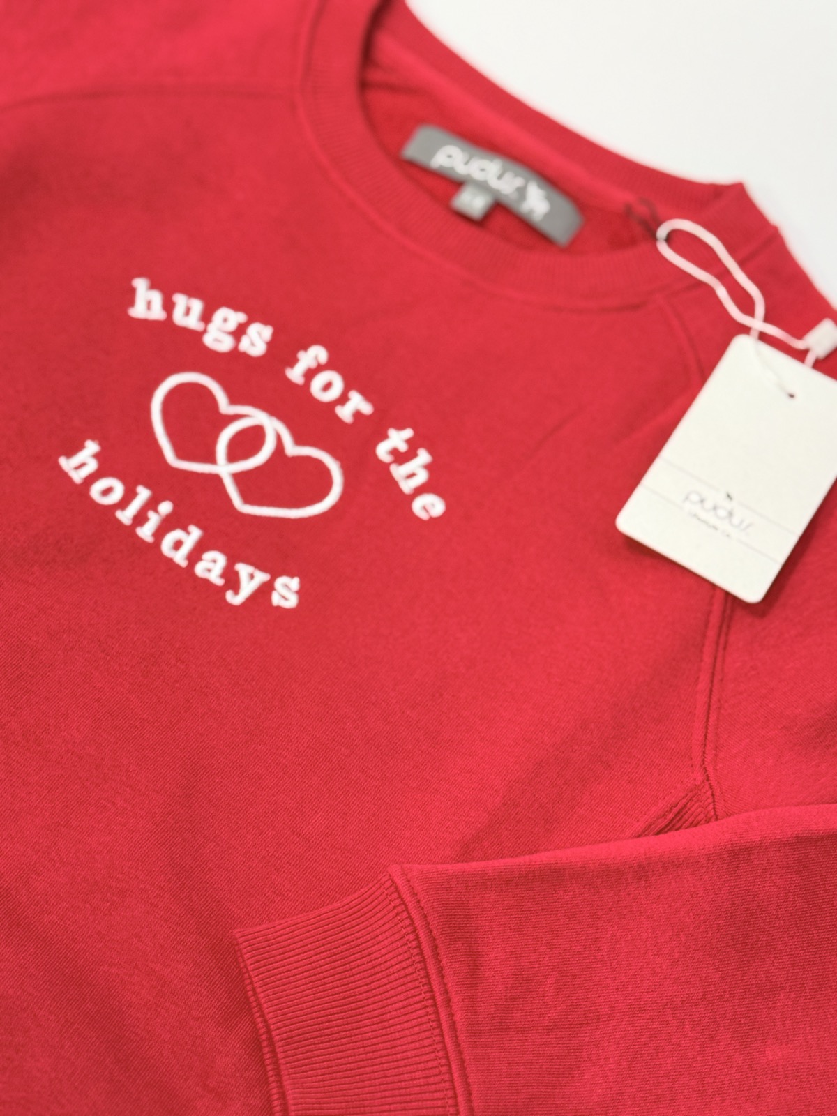 Pudus Red Hugs For The Holidays Sweatshirt 6-8