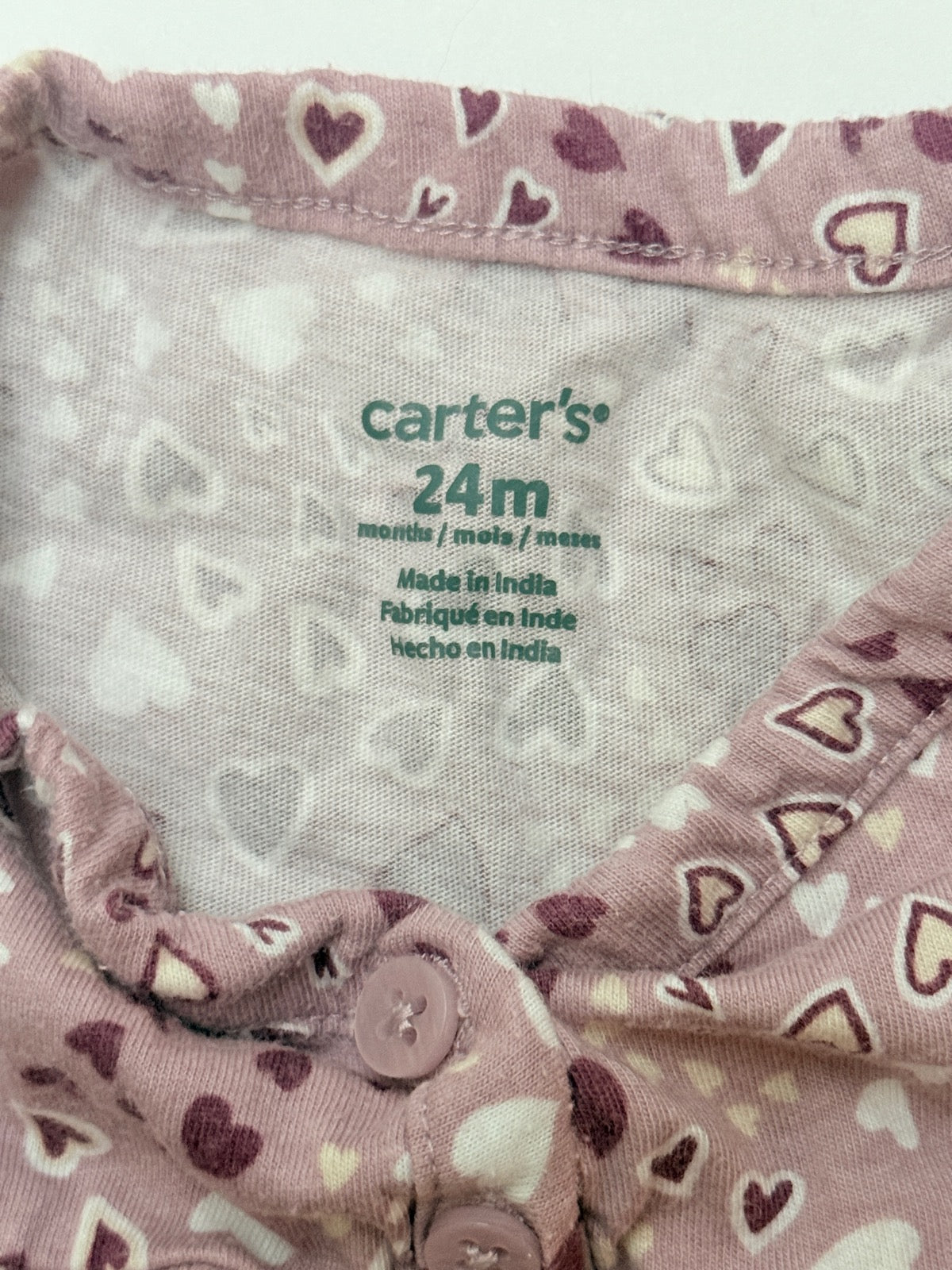 Carter's Heart Print Bodysuit 24M