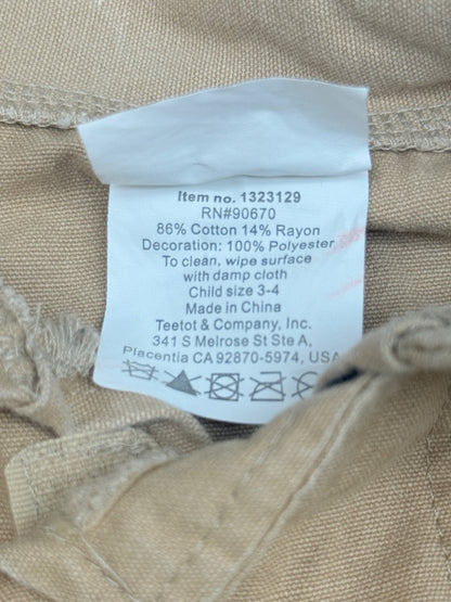 Teetot & Company Firefighter Costume Jacket Size 3/4