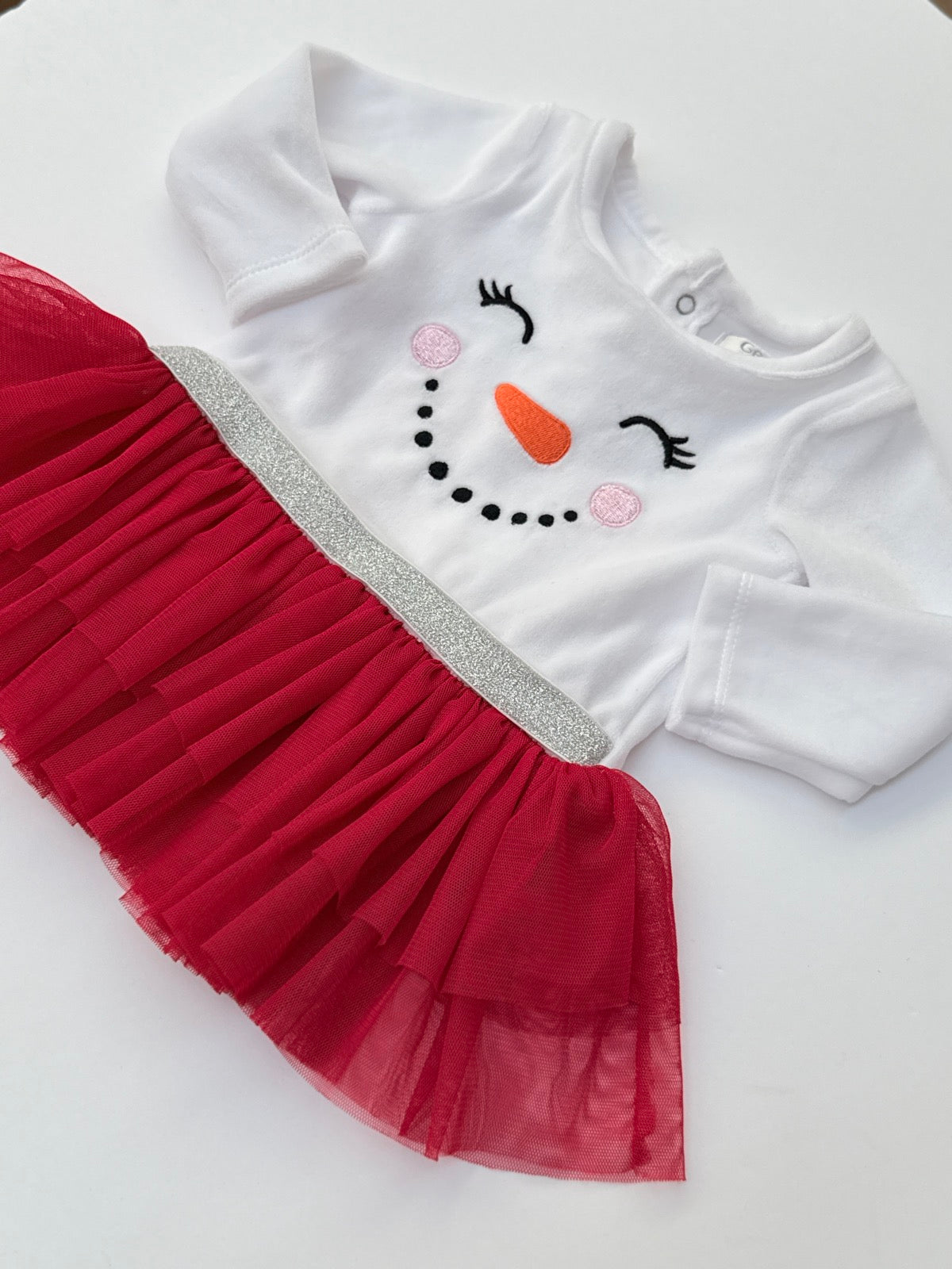 George Baby Snowman Tutu Dress 3-6M