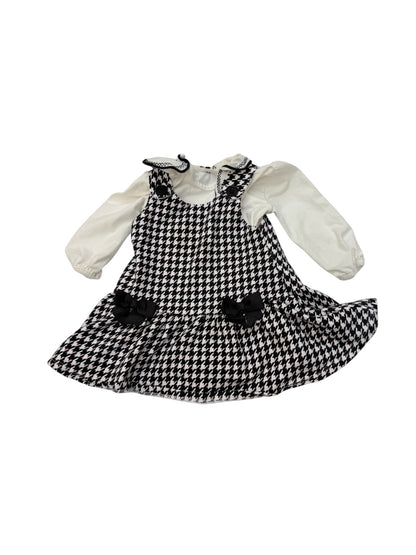 Milon Houndstooth Pinafore Dress Set 6-9M
