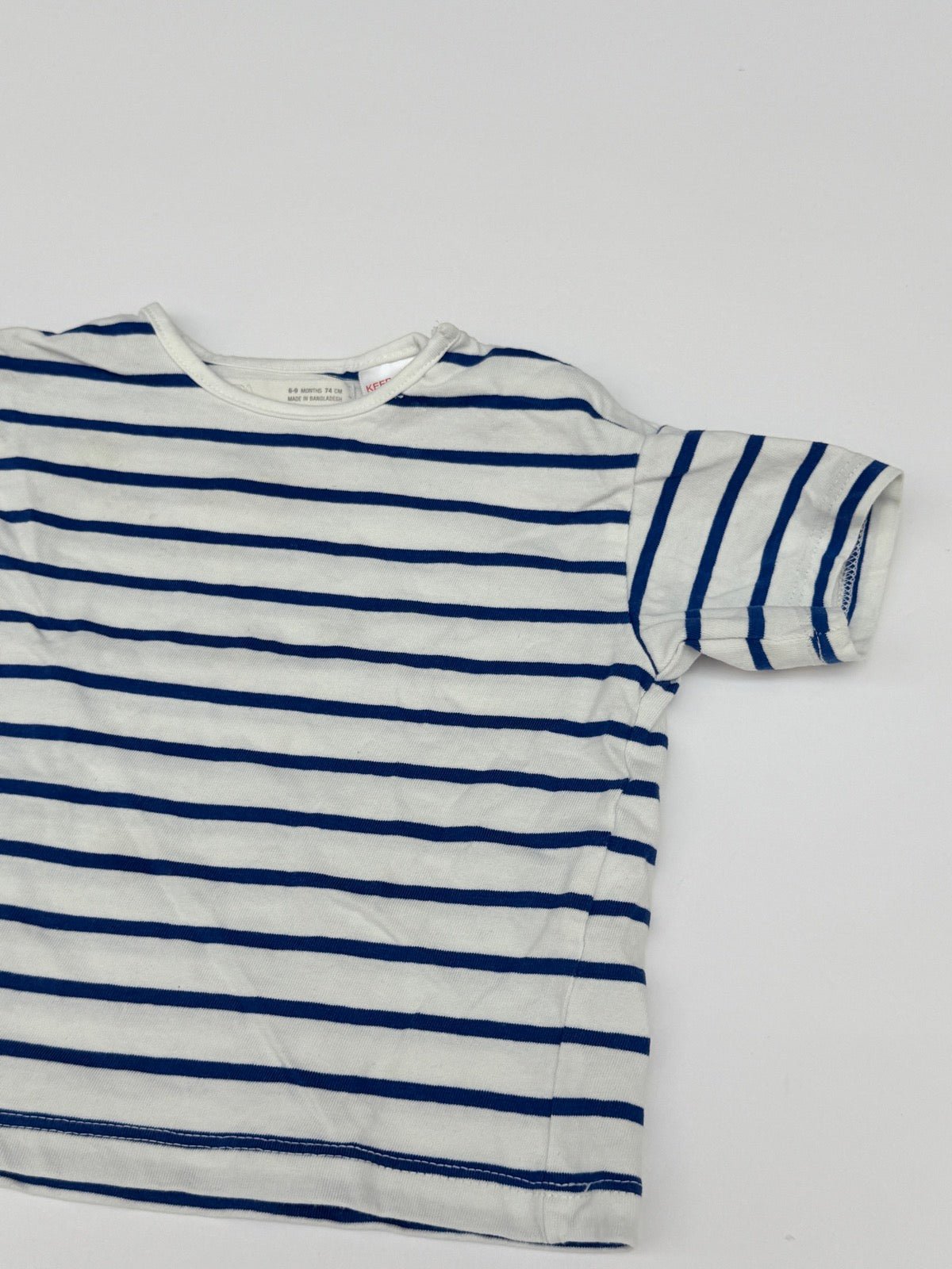 Zara Navy Striped T-Shirt 9-12M