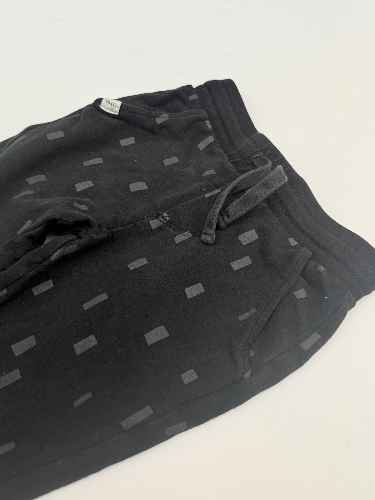 Miles the Label Black Print Joggers 2Y