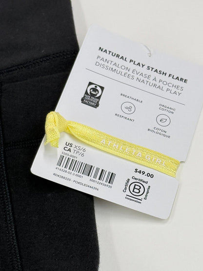 NWT - Athleta Girl Natural Play Stash Flare Pants Size XS/6