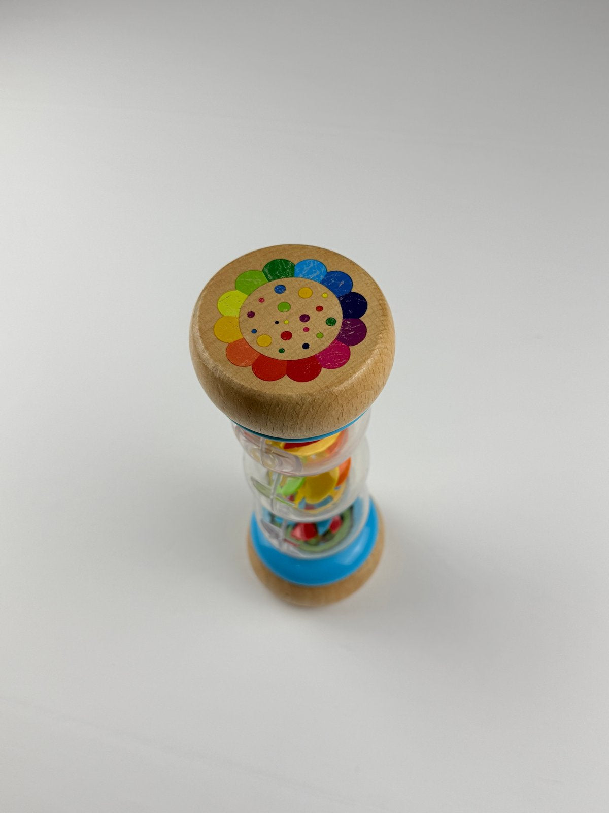 Wooden Rainmaker Baby Rattle Toy