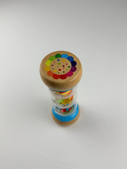 Wooden Rainmaker Baby Rattle Toy