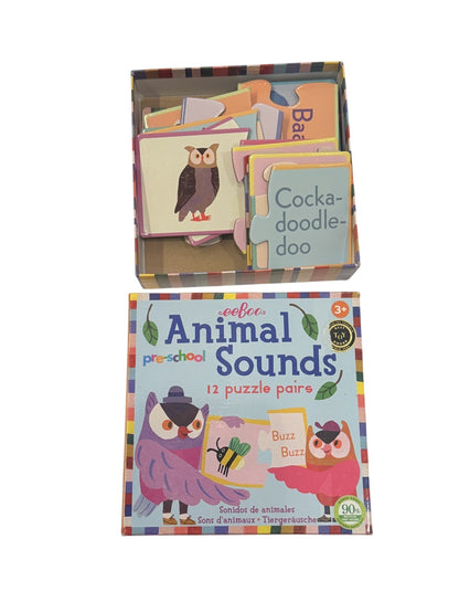 eeBoo Animal Sounds 12 Puzzle Pairs