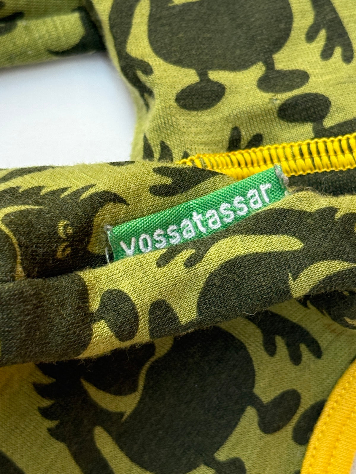 Vossatassar Wool / Cotton Monster Print Bodysuit Size 80 /12m