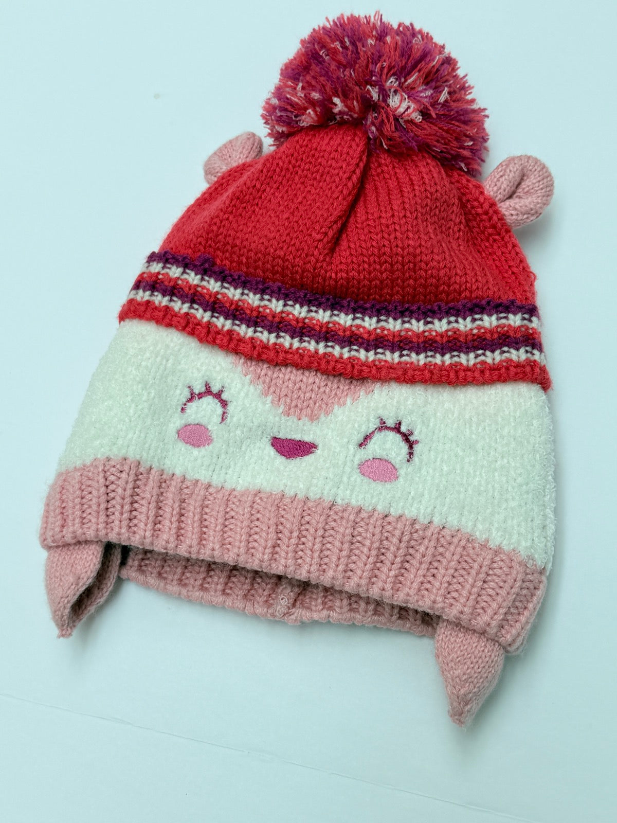 Souris Mini Knit Bear Trapper Hat 1-2Y