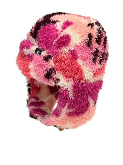 Reima Pink Tie-Dye Fuzzy Trapper Hat 3-4Y