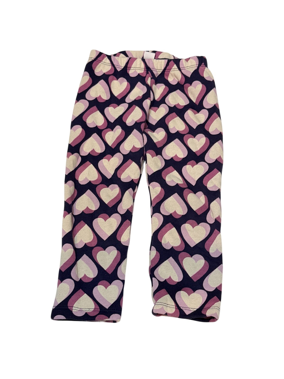Gap Heart Print Fleece-Lined Leggings 3T