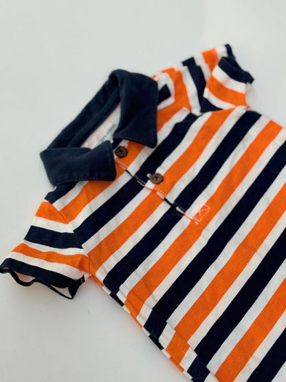 Simple Joys by Carter's Striped Polo Bodysuit 3-6M