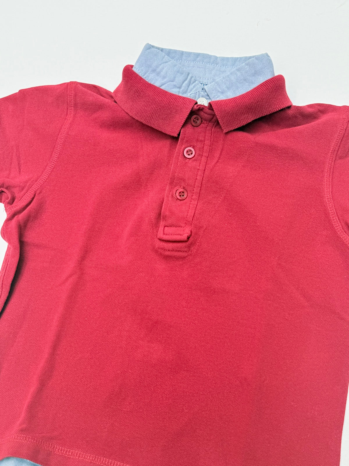 Buissonnière Red Layered Polo Shirt Size 6