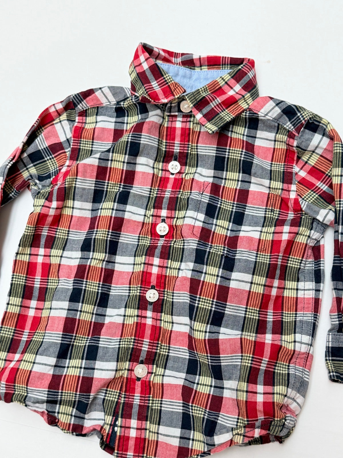 Janie and Jack Plaid Button-Up Shirt 6M