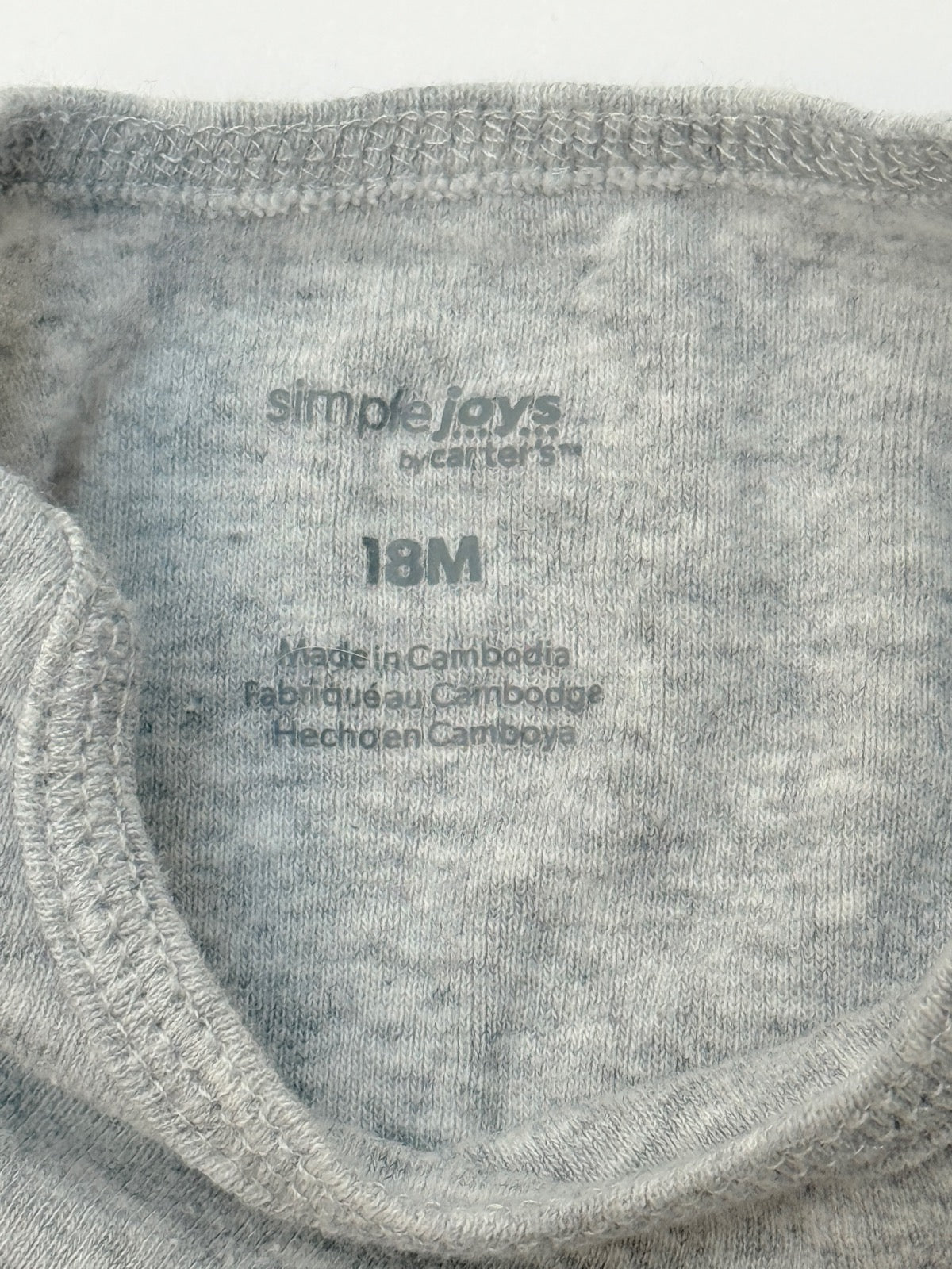 Simple Joys by Carter's Gray Bodysuit 18M