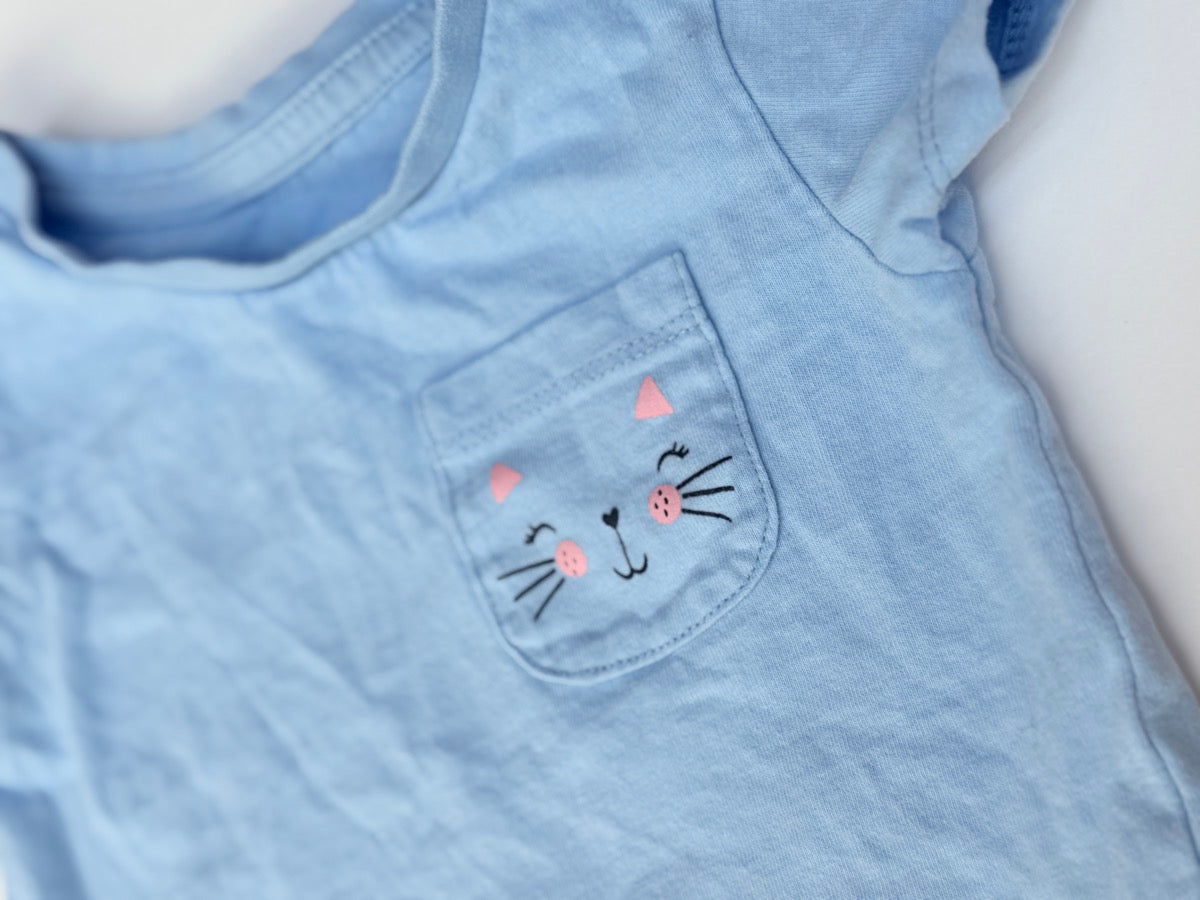 St. Bernard Dunnes Blue Cat Pocket Tee 12-18m