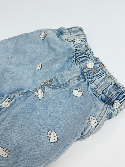 H&M Hello Kitty Wide Leg Jeans Size 4-5Y