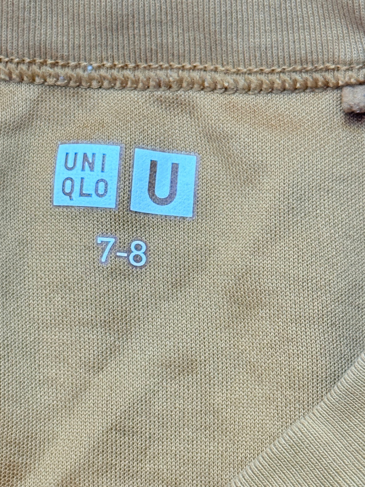 Uniqlo Mustard Pocket T-Shirt 7-8