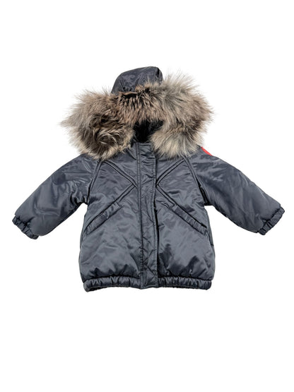 Kenzo Kids Navy Hooded Puffer Jacket 12M