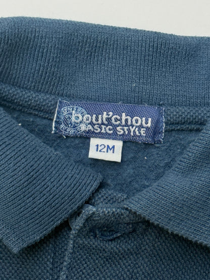 Bout'chou Navy Embroidered Polo 12M