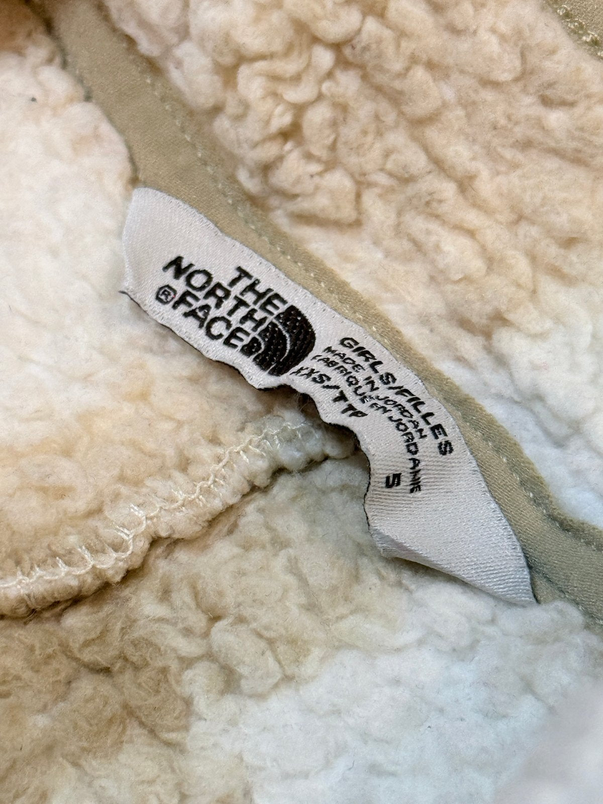 The North Face Plaid Sherpa Fleece Jacket 5Y