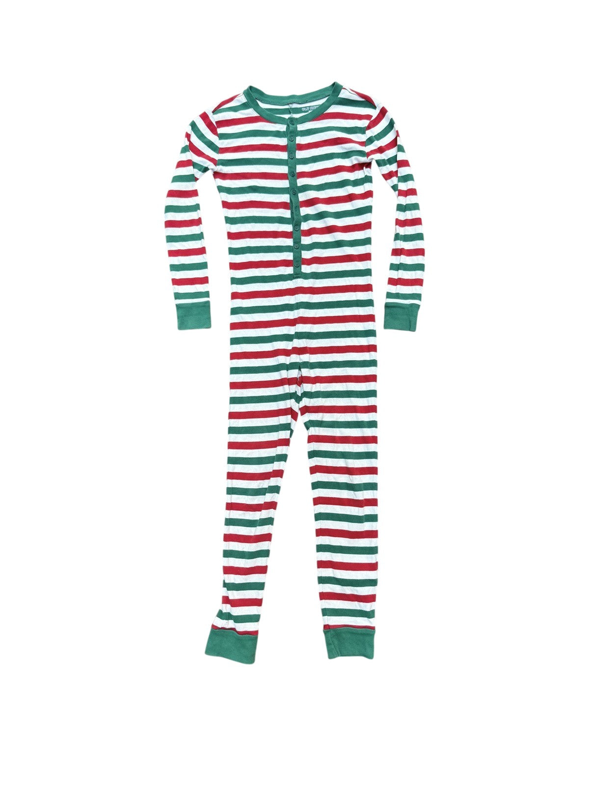 Old Navy Striped Christmas Union Suit Pajamas L 10