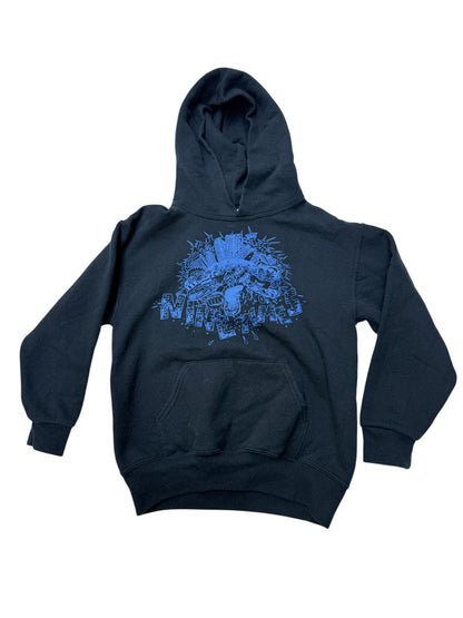 Fruit of the Loom Black Graphic Hoodie S