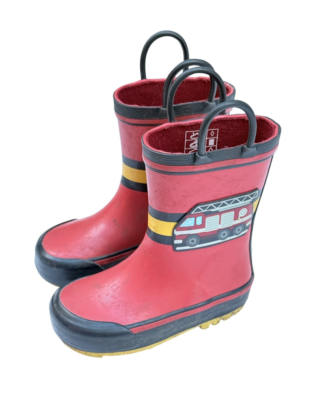 Joe Fresh Fire Truck Rain Boots Size 6
