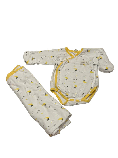 Hans Nature Moon Star Wrap Top and Organic Blanket Set