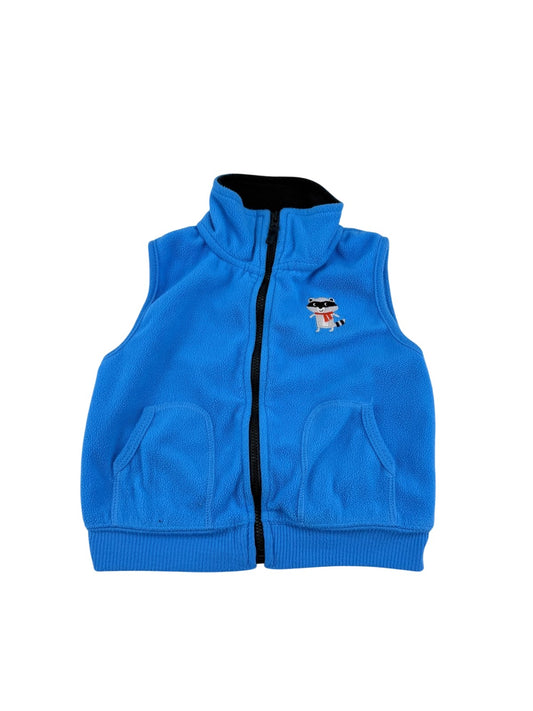 Carter's Blue Fleece Raccoon Vest 24M