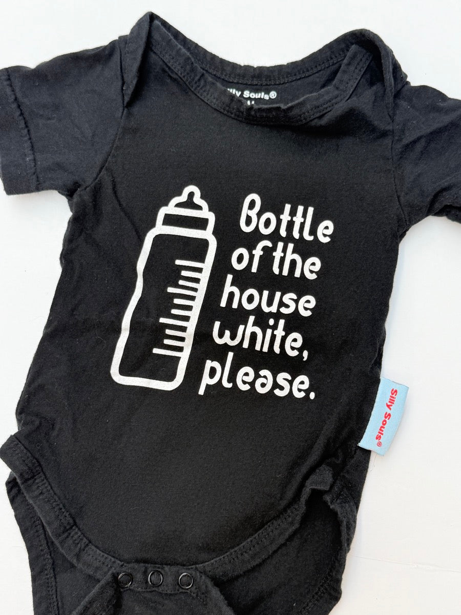 Silly Souls Bottle of the House Onesie 3-6M