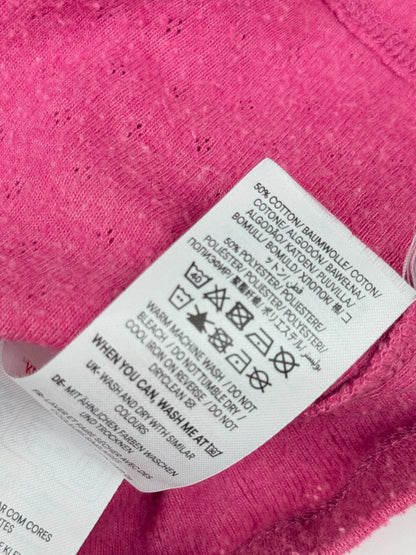 Mini Boden Pink Pointelle Top 5-6y