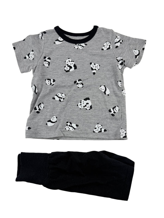 Panda Print T-Shirt and Pants Set 12-18M