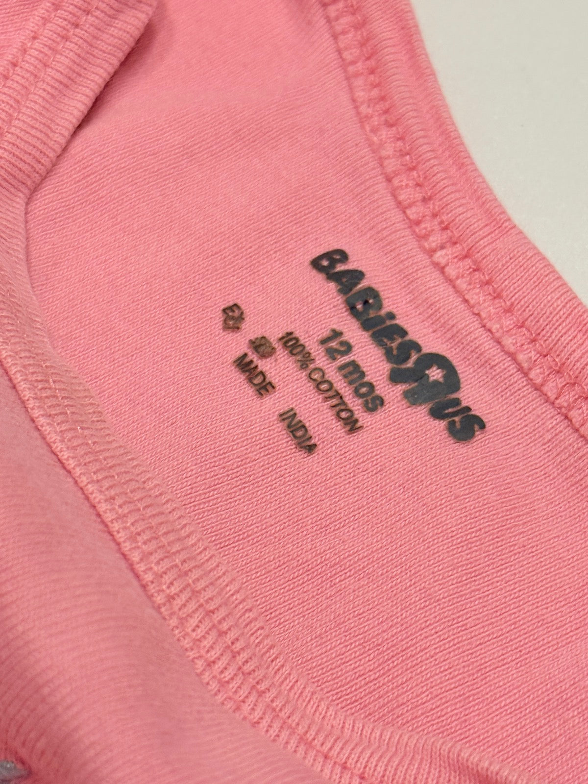 Babies R Us Pink Heart Bodysuit 12m