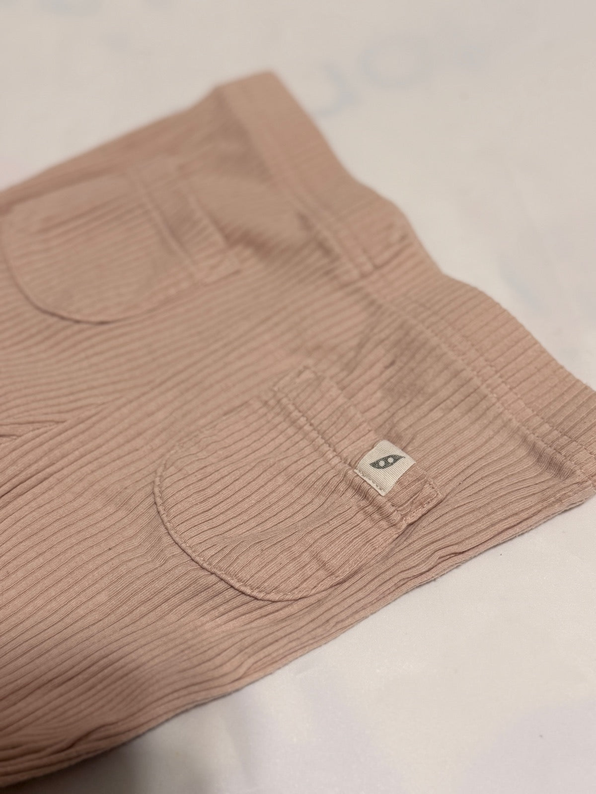 Easy Peasy Ribbed Flare Pants Light Pink 4T