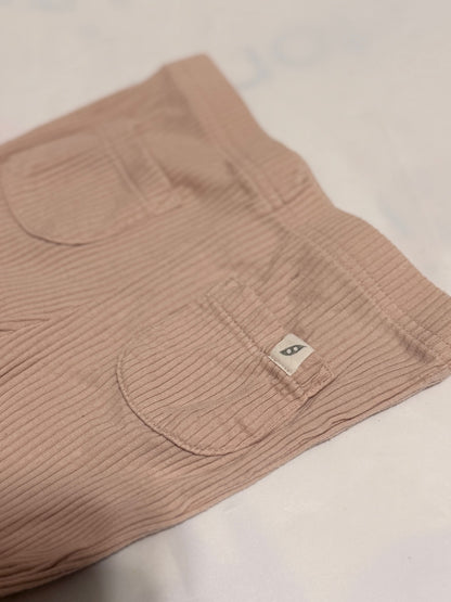 Easy Peasy Ribbed Flare Pants Light Pink 4T