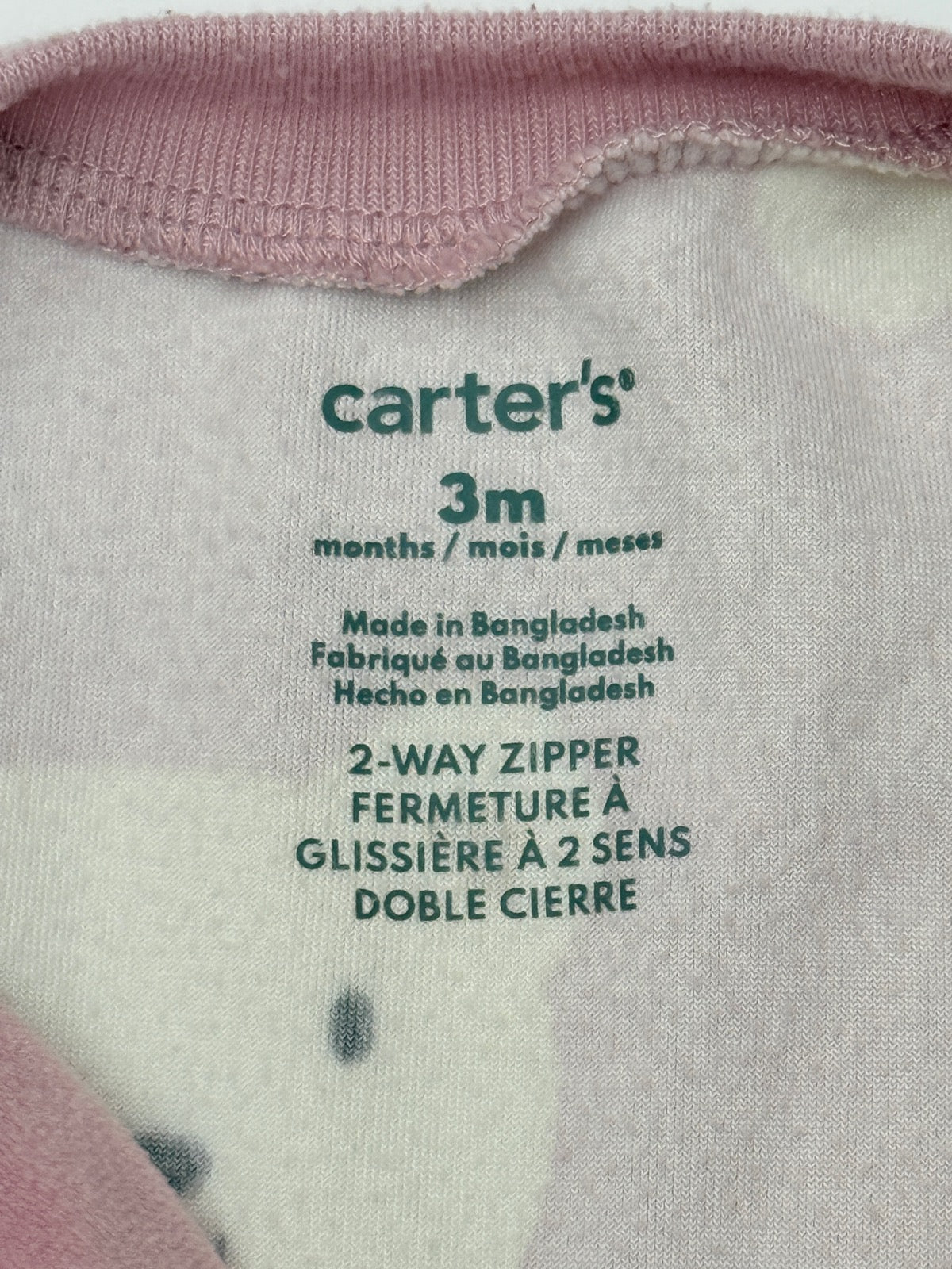 Carter's Bear Print Fleece Footed Sleeper 3M