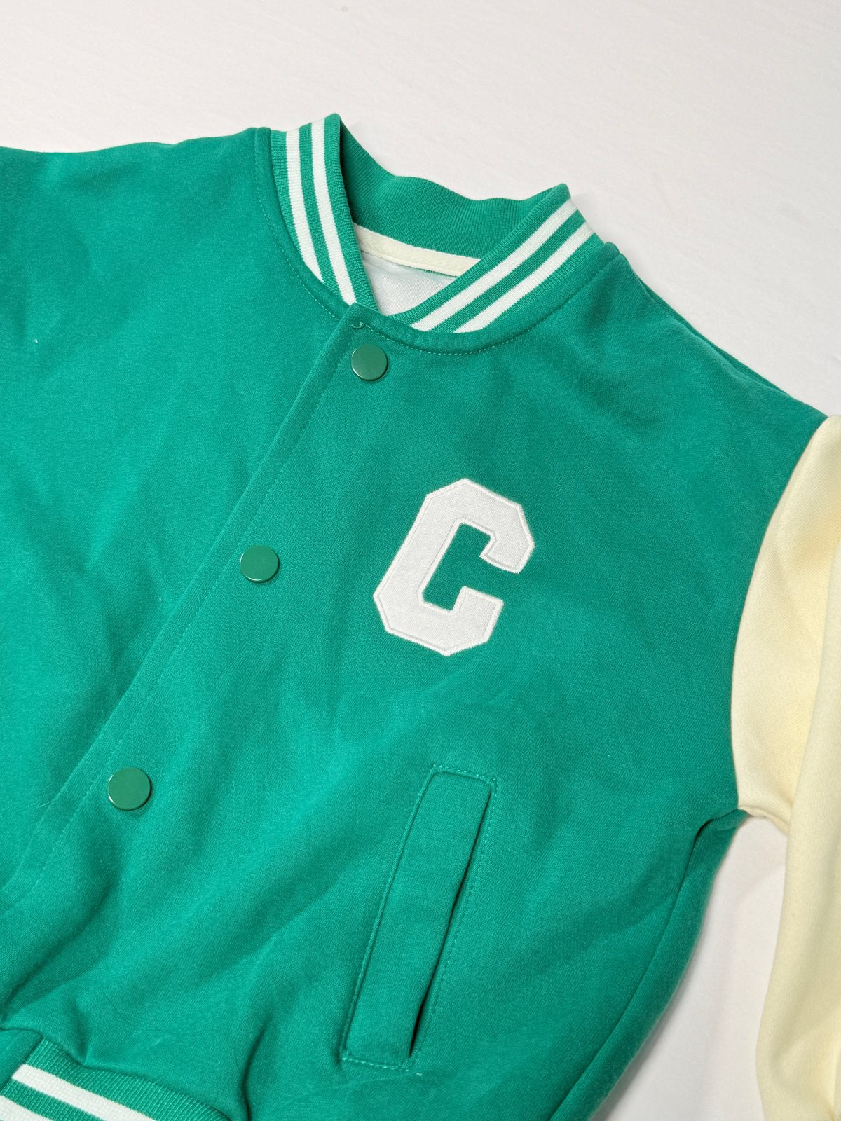 NWT - Green Varsity Baseball Jacket Size 3-4Y