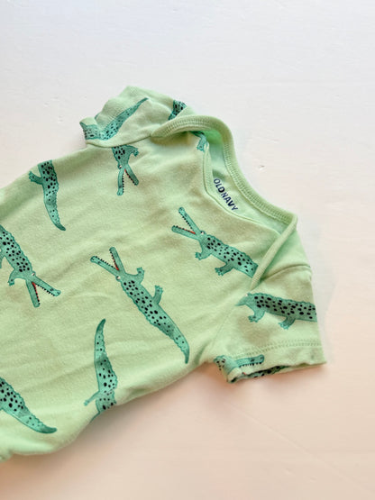 Old Navy Alligator Print Bodysuit 3-6M