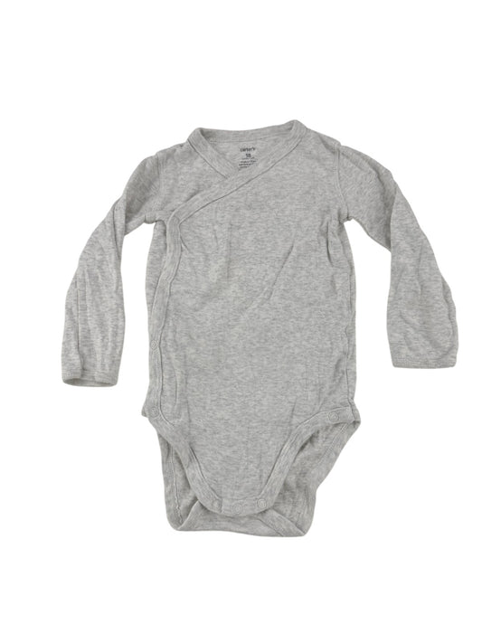 Carter's Gray Kimono Bodysuit 18M