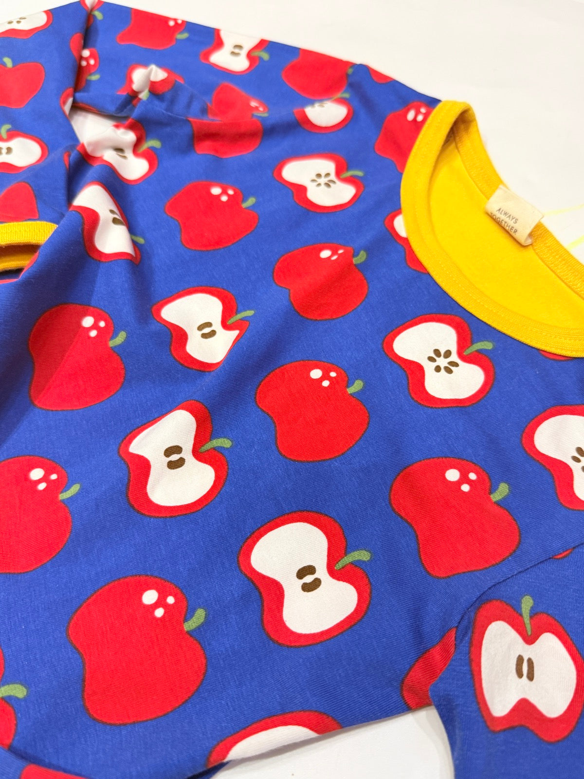 Maxomorra Apple Print Dress 122 128 7-8Y
