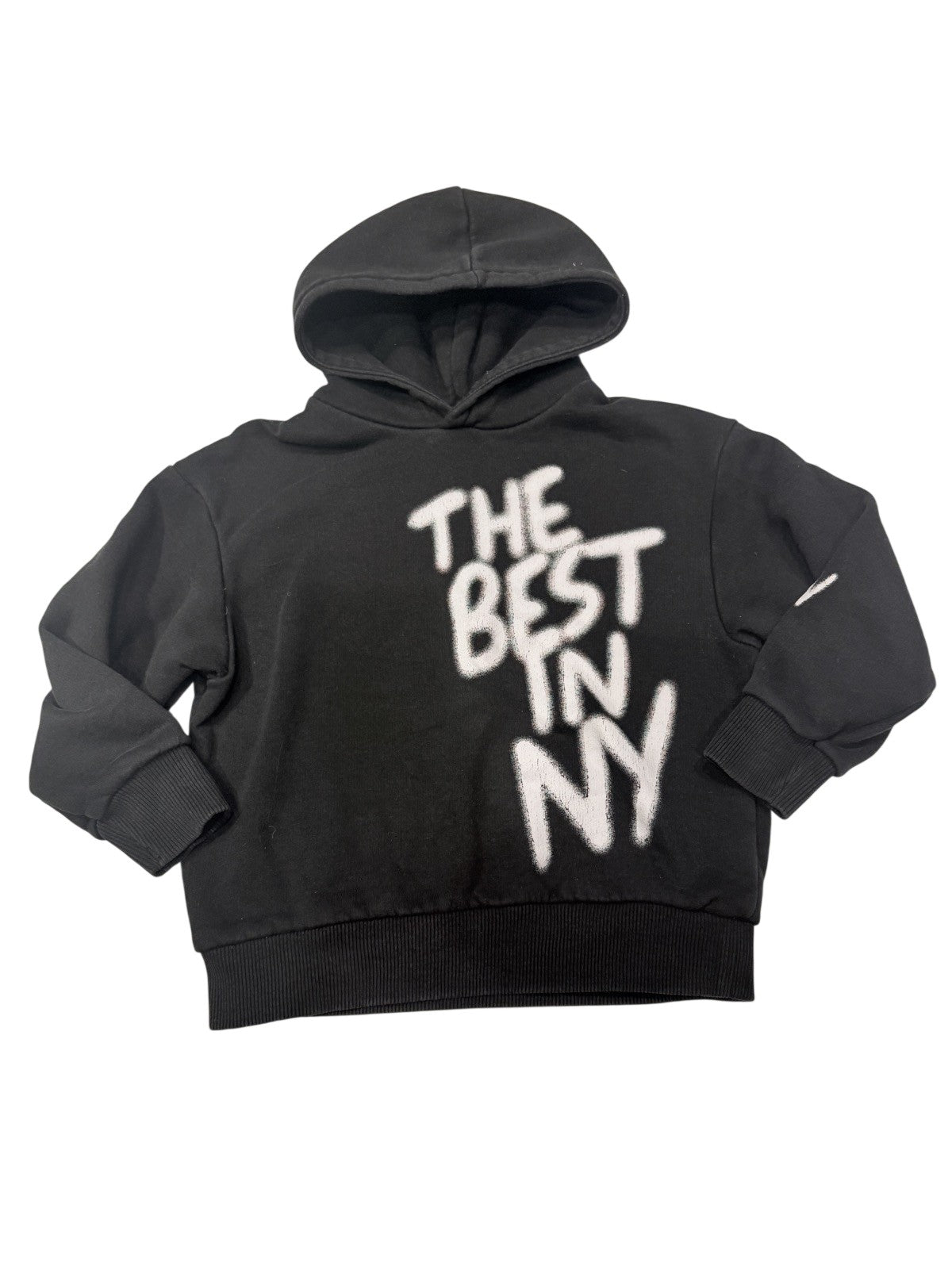 Zara Graffiti Print Black Hoodie Size 7
