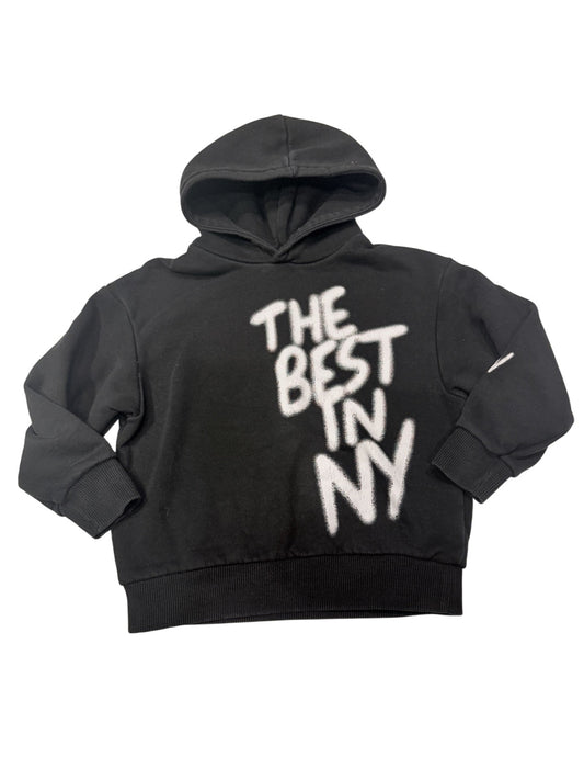 Zara NY Graffiti Print Black Hoodie Size 7