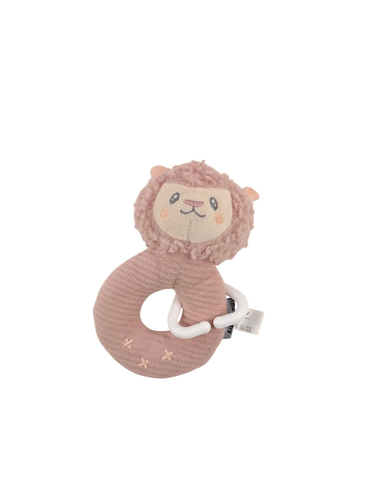 Newbaby Pink Lion Plush Ring Rattle