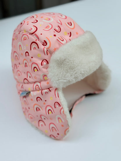 Jan & Jul Rainbow Trapper Hat Girls 2t
